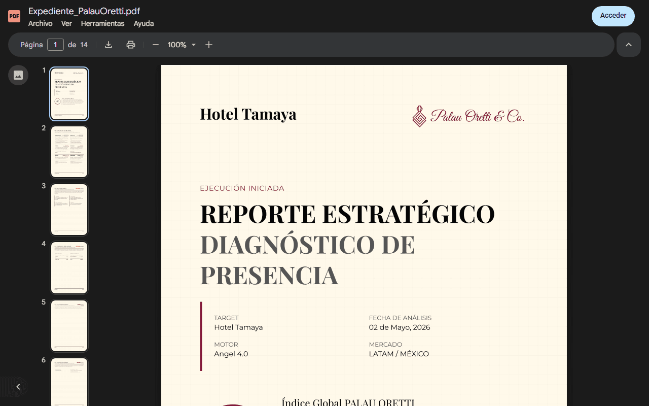 Reporte Palau Oretti